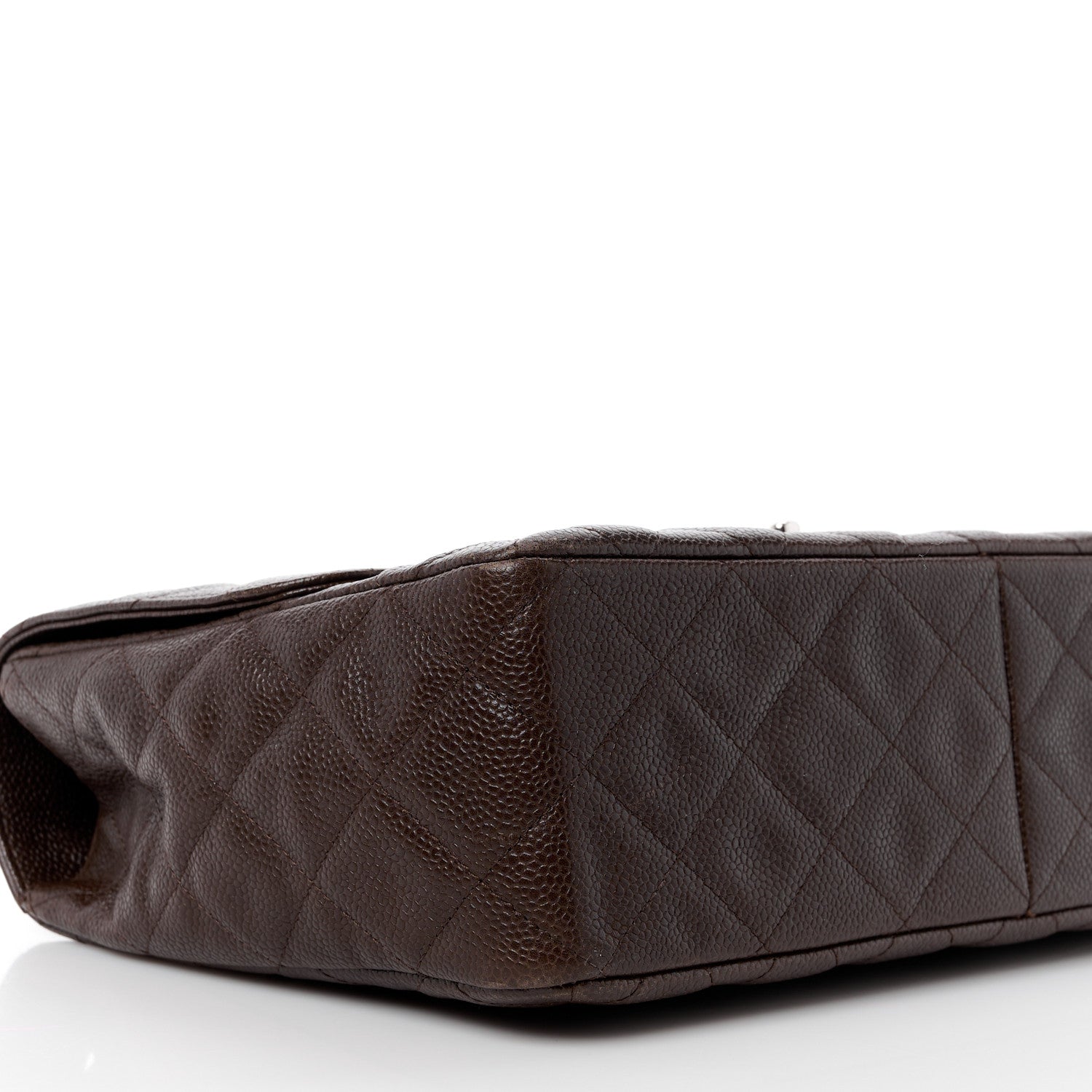 Chanel Caviar Quilted Jumbo Single Flap Dark Brown 10 of 15