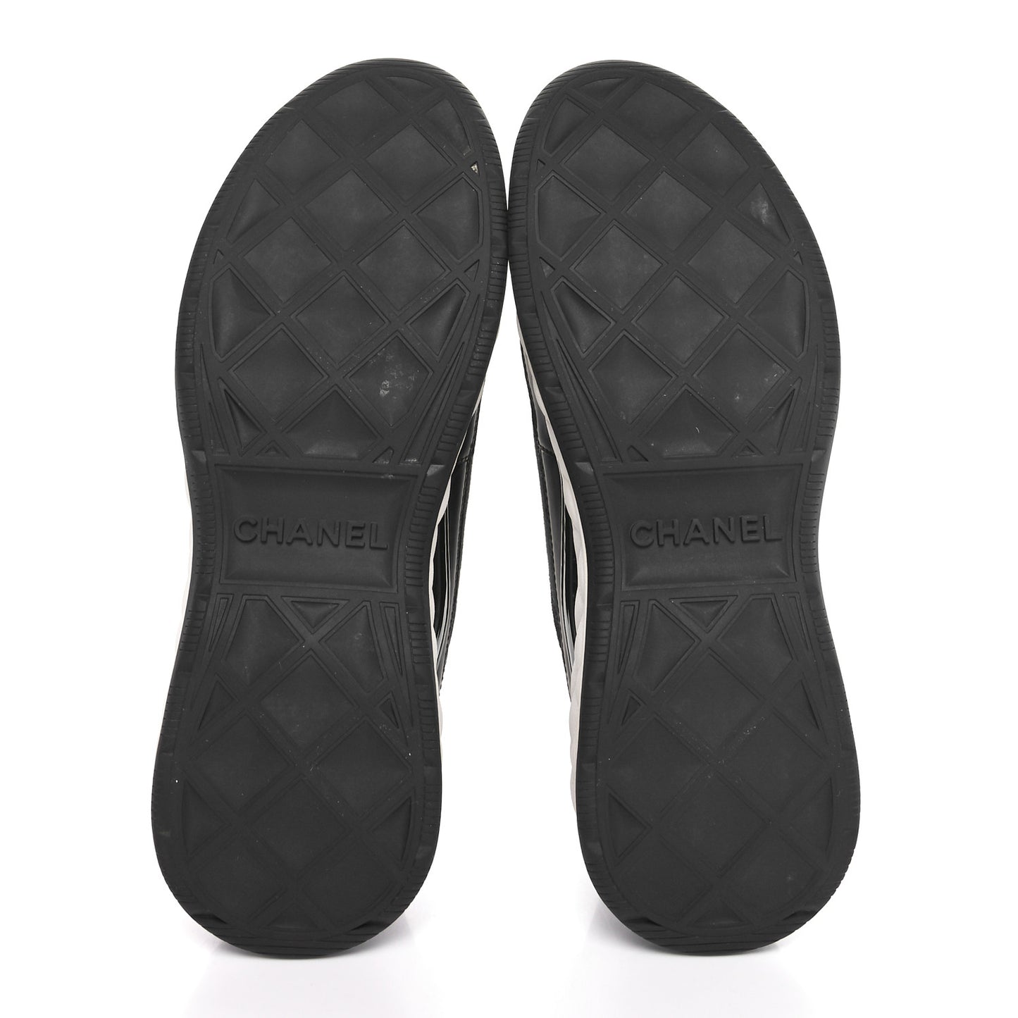 Velvet Calfskin Mixed Fibers CC Sneakers 39.5  Black