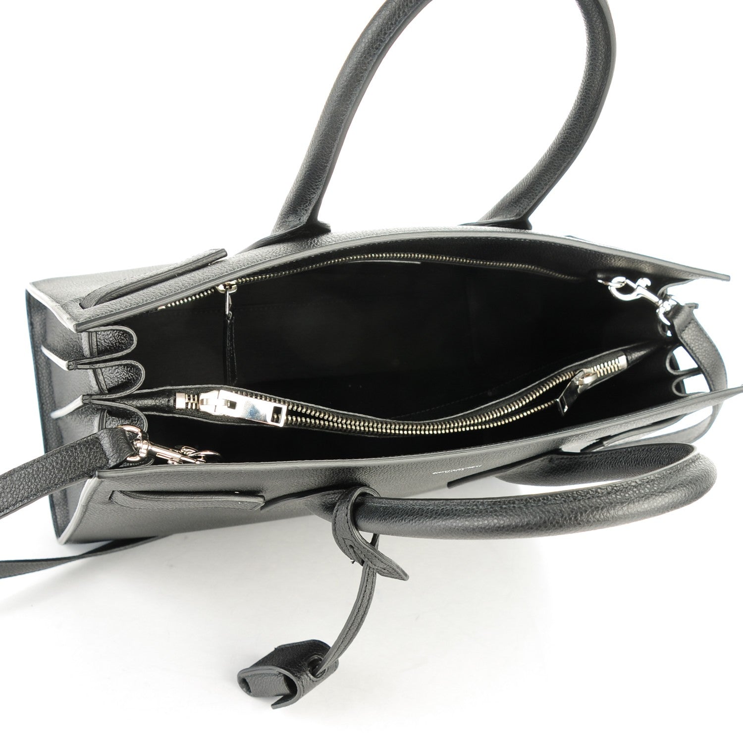 Saint Laurent Grained Calfskin Small Sac De Jour Black 5 of 7