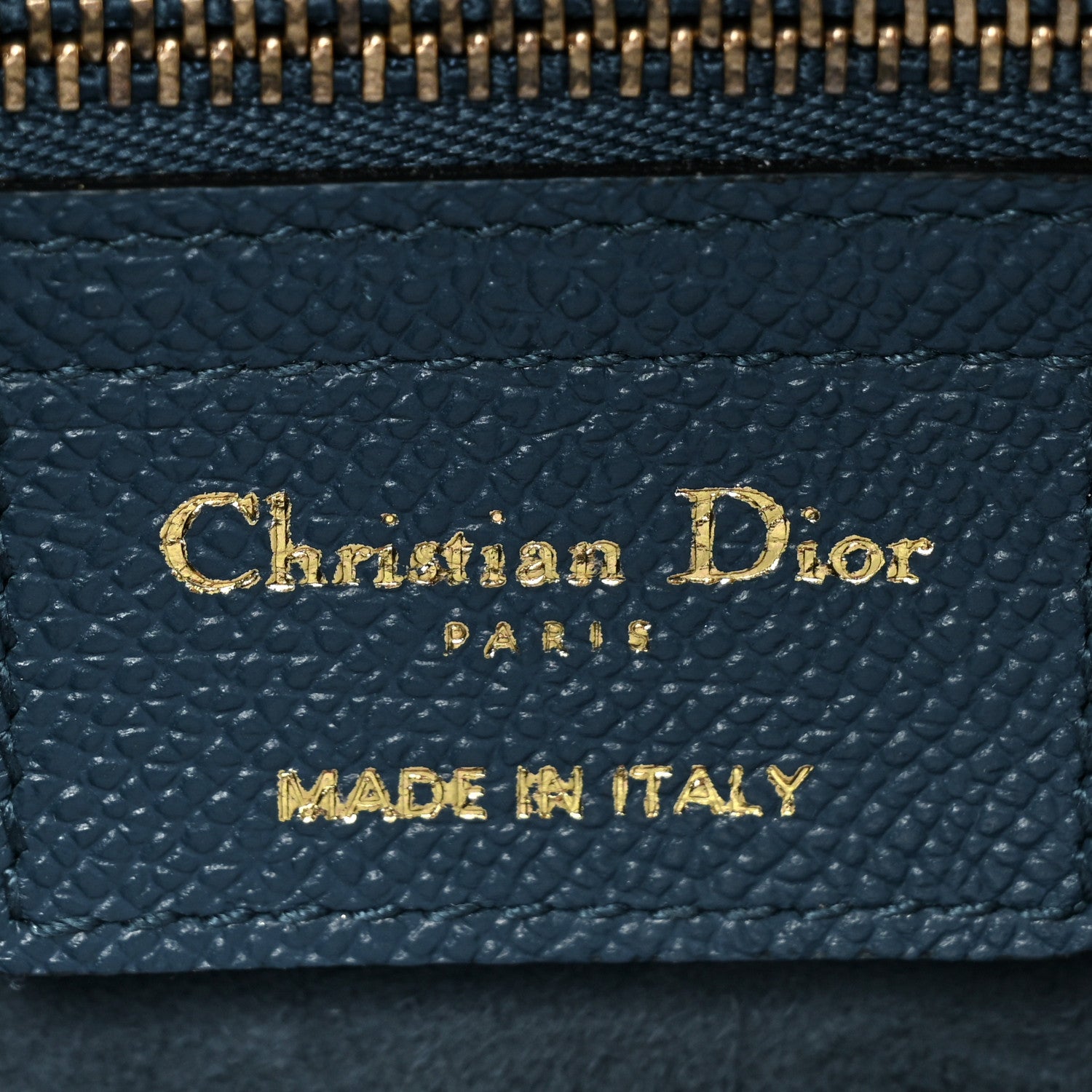 Christian Dior Grained Calfskin Saddle Bag Navy 6 of 9