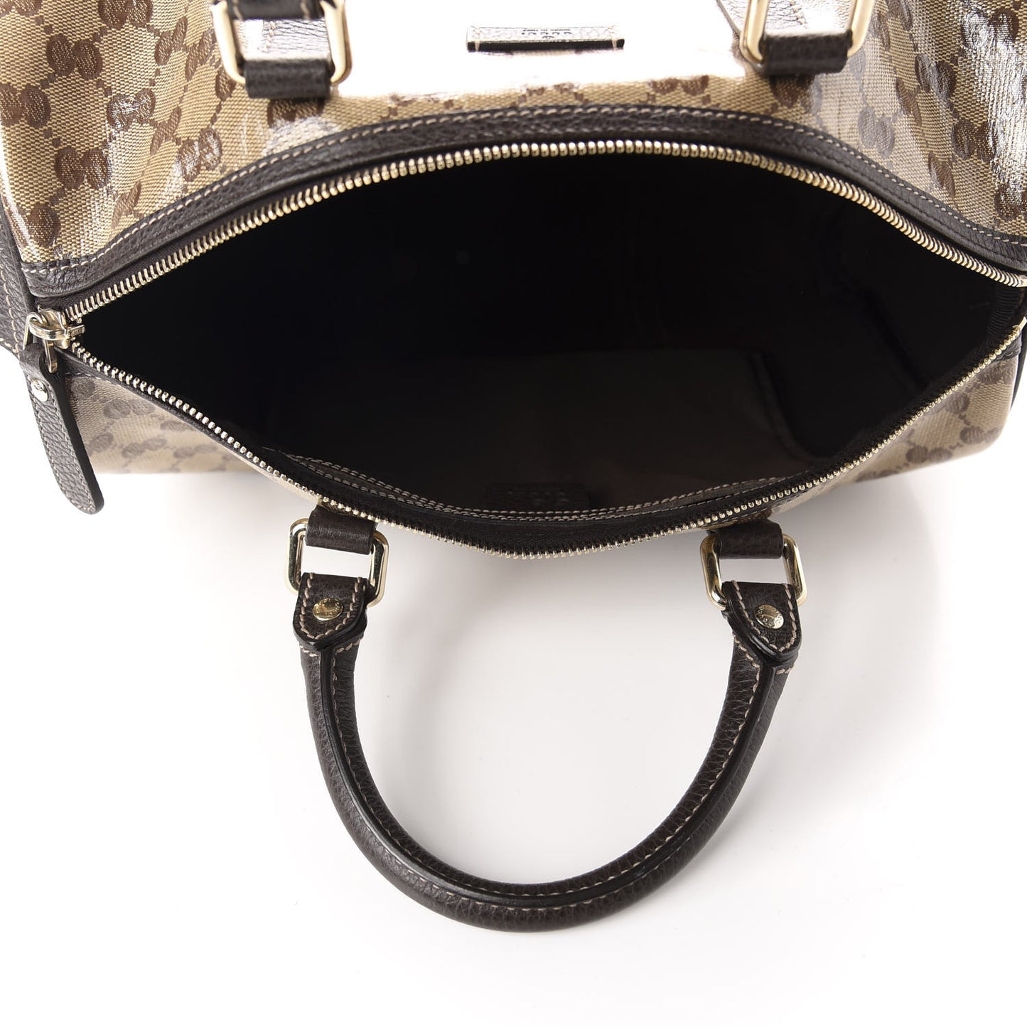 Crystal Monogram Medium Joy Boston Dark Brown