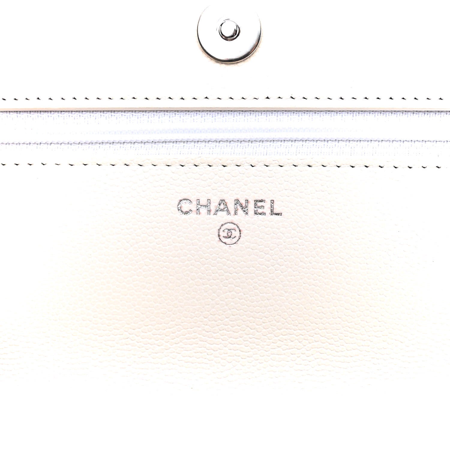 Chanel Caviar Quilted My Everything Wallet On Chain WOC White 6 of 11