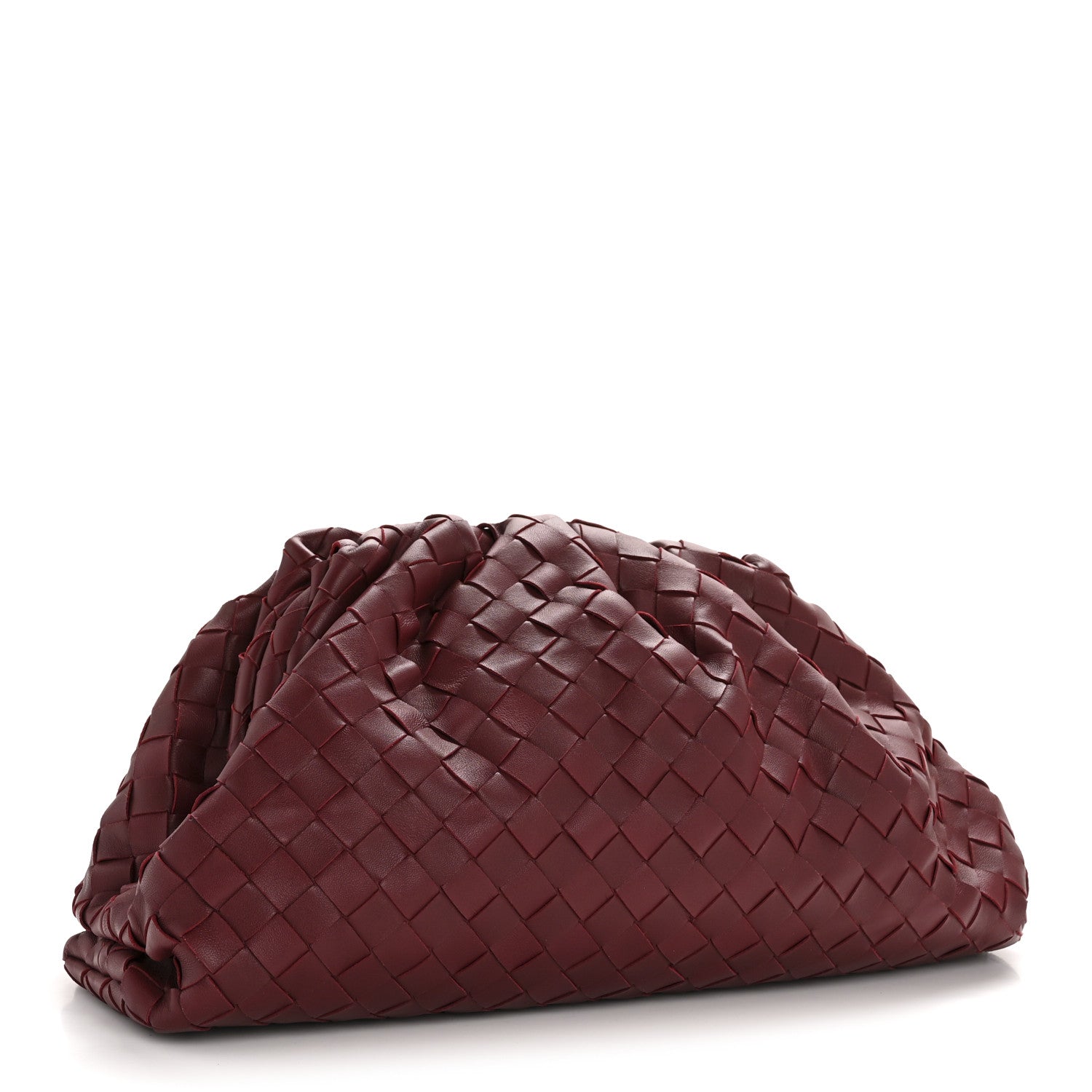 Bottega Veneta Nappa Maxi Intrecciato The Pouch Oversized Clutch Bordeaux 3 of 10