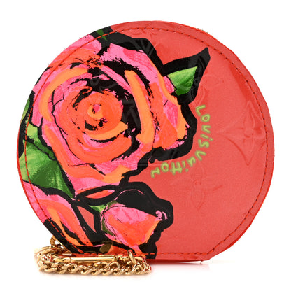 Louis Vuitton Vernis Roses Chapeau Coin Purse Orange Sunset 1 of 7