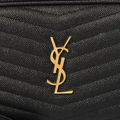 Saint Laurent Grain De Poudre Matelasse Monogram Mini Lou Camera Bag Black 8 of 11