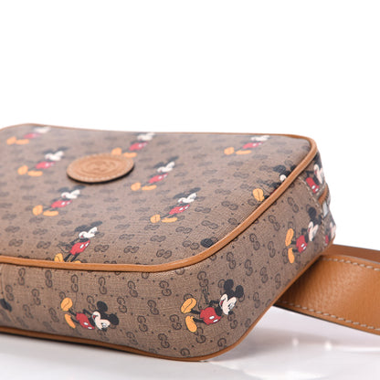 Gucci X DISNEY Mini Vintage GG Supreme Monogram Mickey Mouse Small Belt Bag 90 36 Beige Vintage Sun Oil 7 of 12