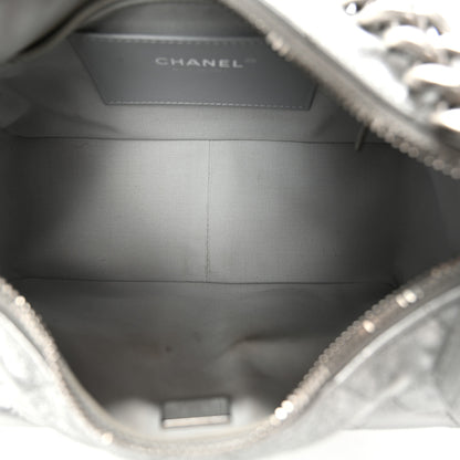 Chanel Metallic Lambskin Quilted Trendy Pockets Hobo Silver 5 of 10