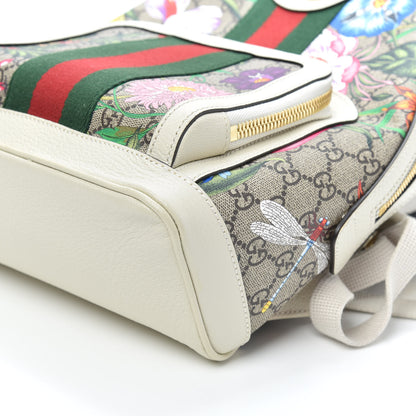 Gucci GG Supreme Monogram Flora Web Small Ophidia Day Backpack White 9 of 9