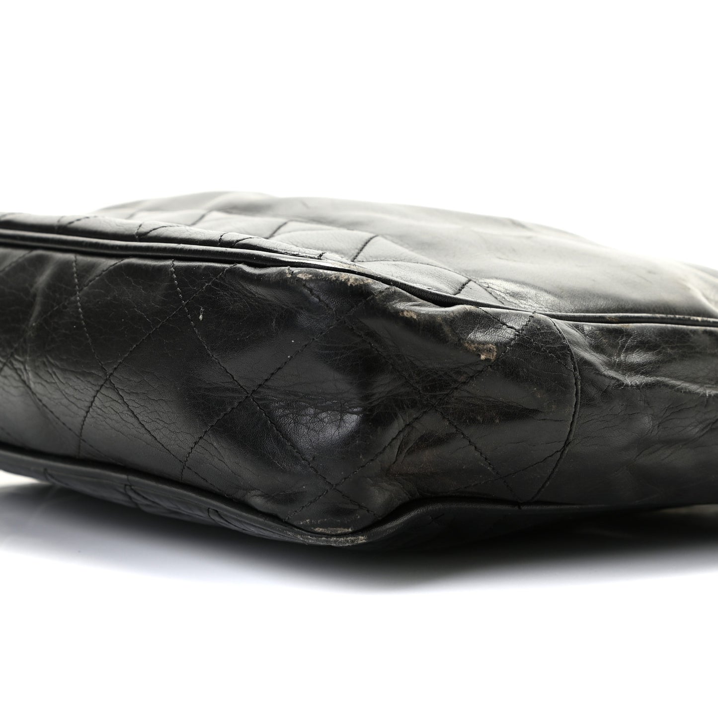 Lambskin Quilted Shoulder Bag Black