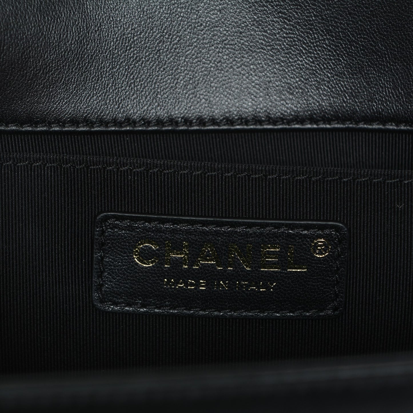 Lambskin Quilted Medium Boy Flap Black