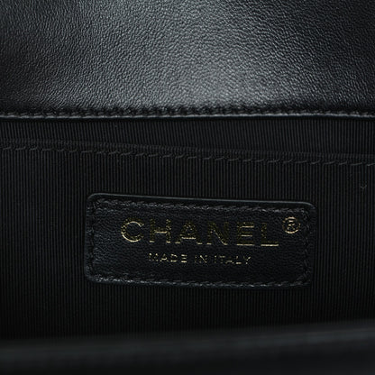 Chanel Lambskin Quilted Medium Boy Flap Black 6 of 7