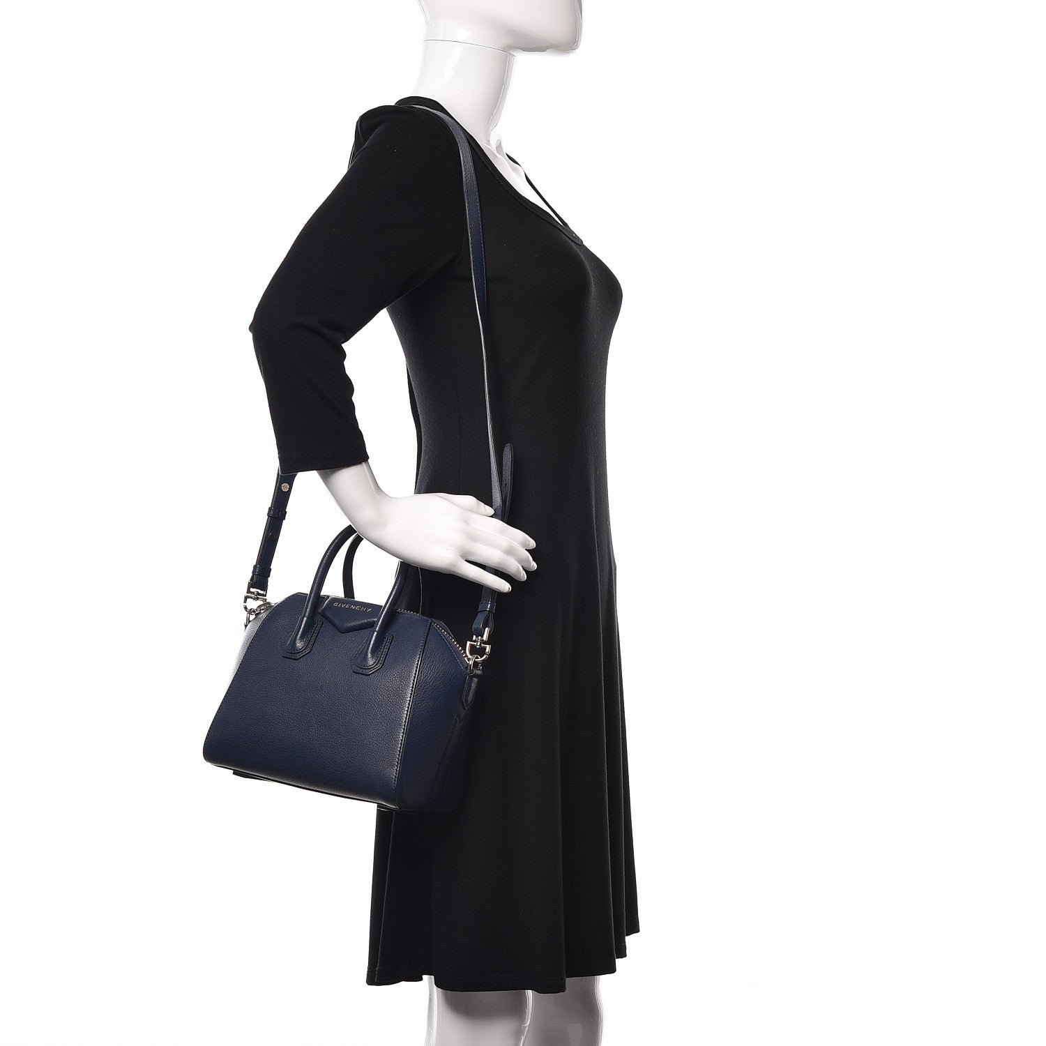 Givenchy Sugar Goatskin Mini Antigona Mineral Blue 2 of 9