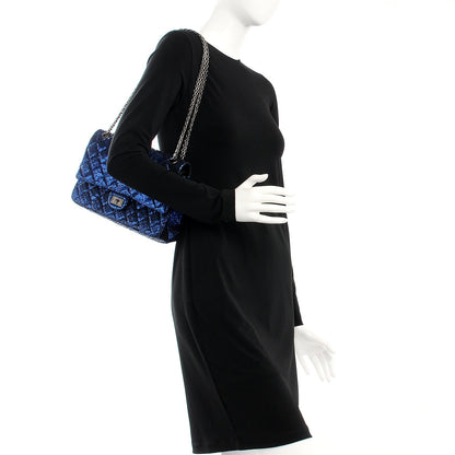 Chanel Metallic Python Quilted 2.55 Reissue 226 Flap Blue 2 of 15