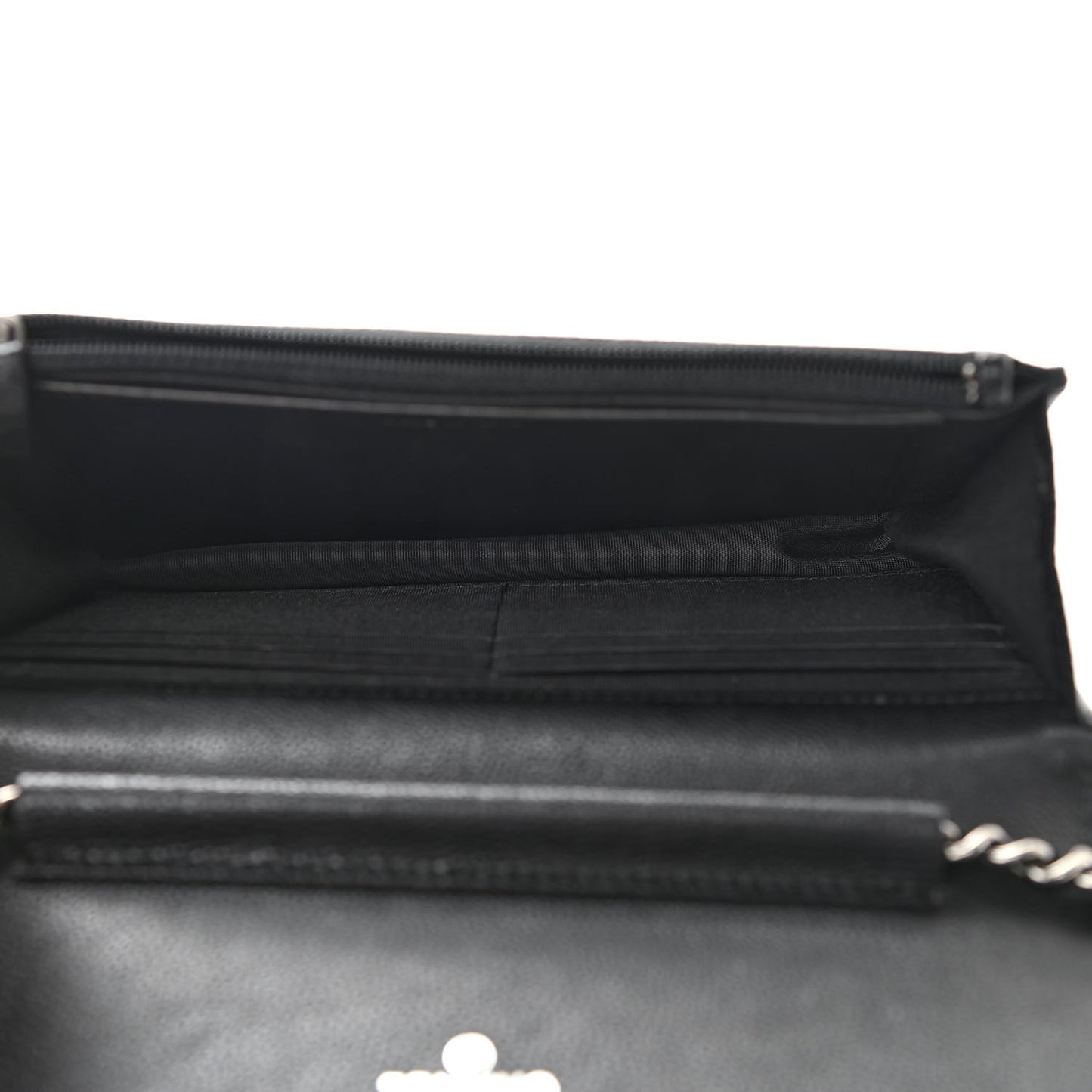 Caviar Quilted Boy Wallet On Chain WOC Black