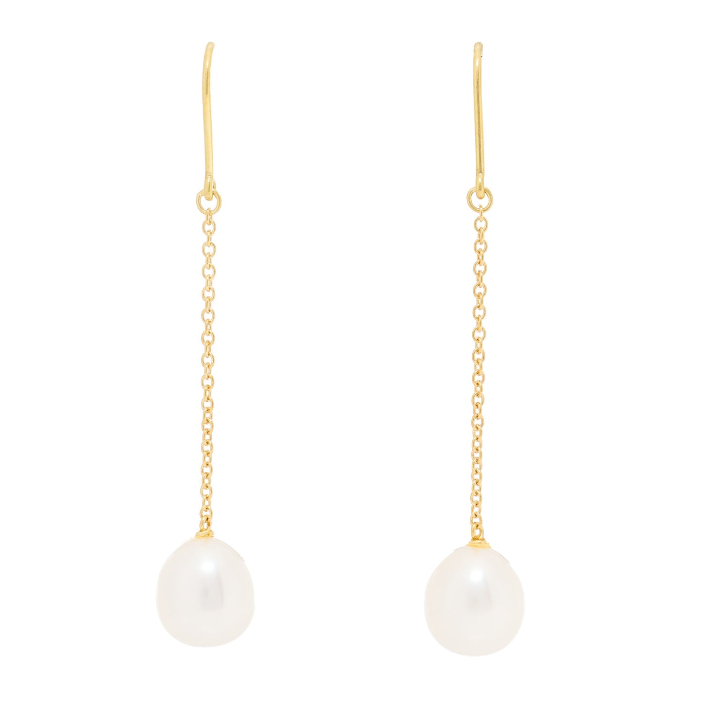 18K Yellow Gold Elsa Peretti Pearls By The Yard Drop Earrings