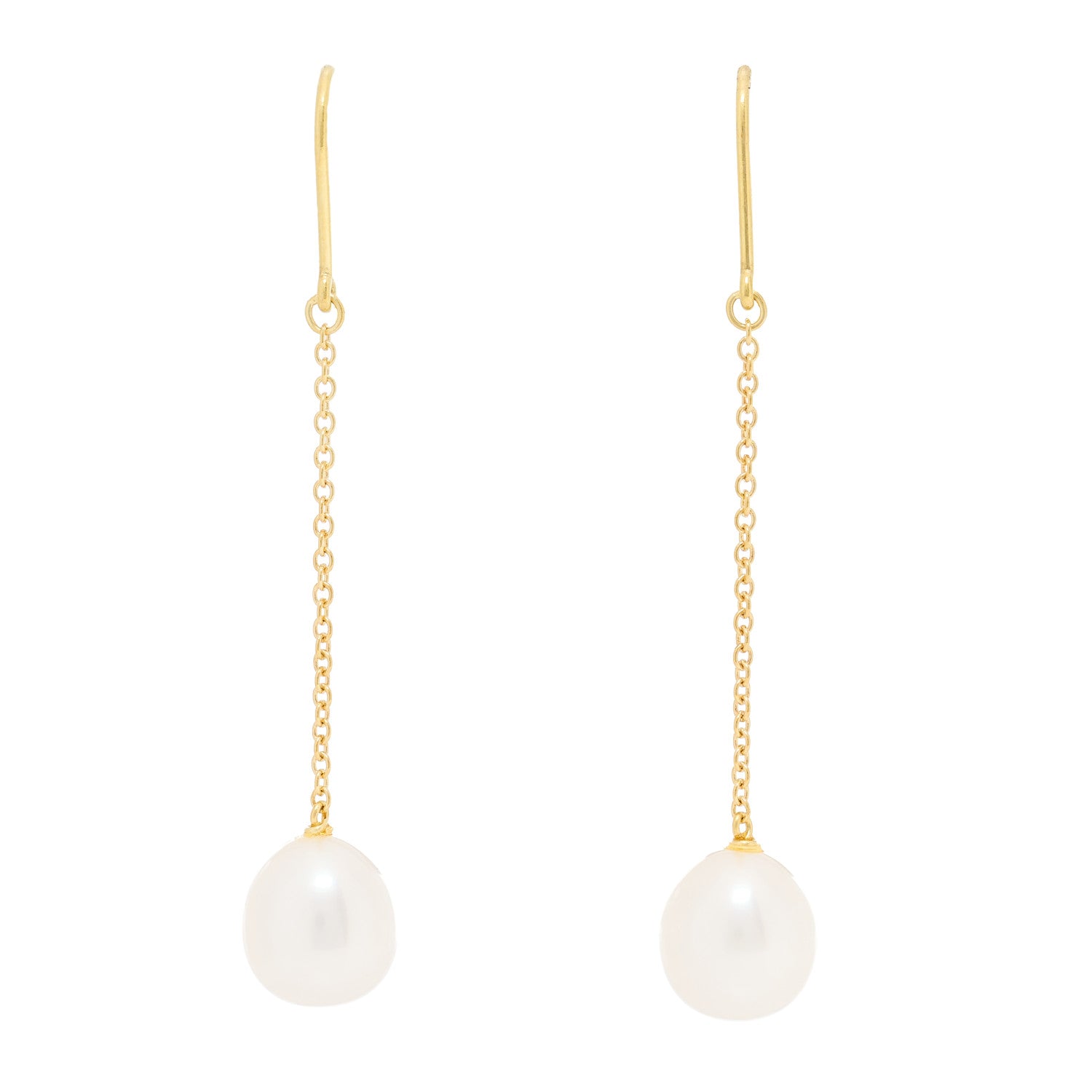 Tiffany 18K Yellow Gold Elsa Peretti Pearls By The Yard Drop Earrings 1 of 4