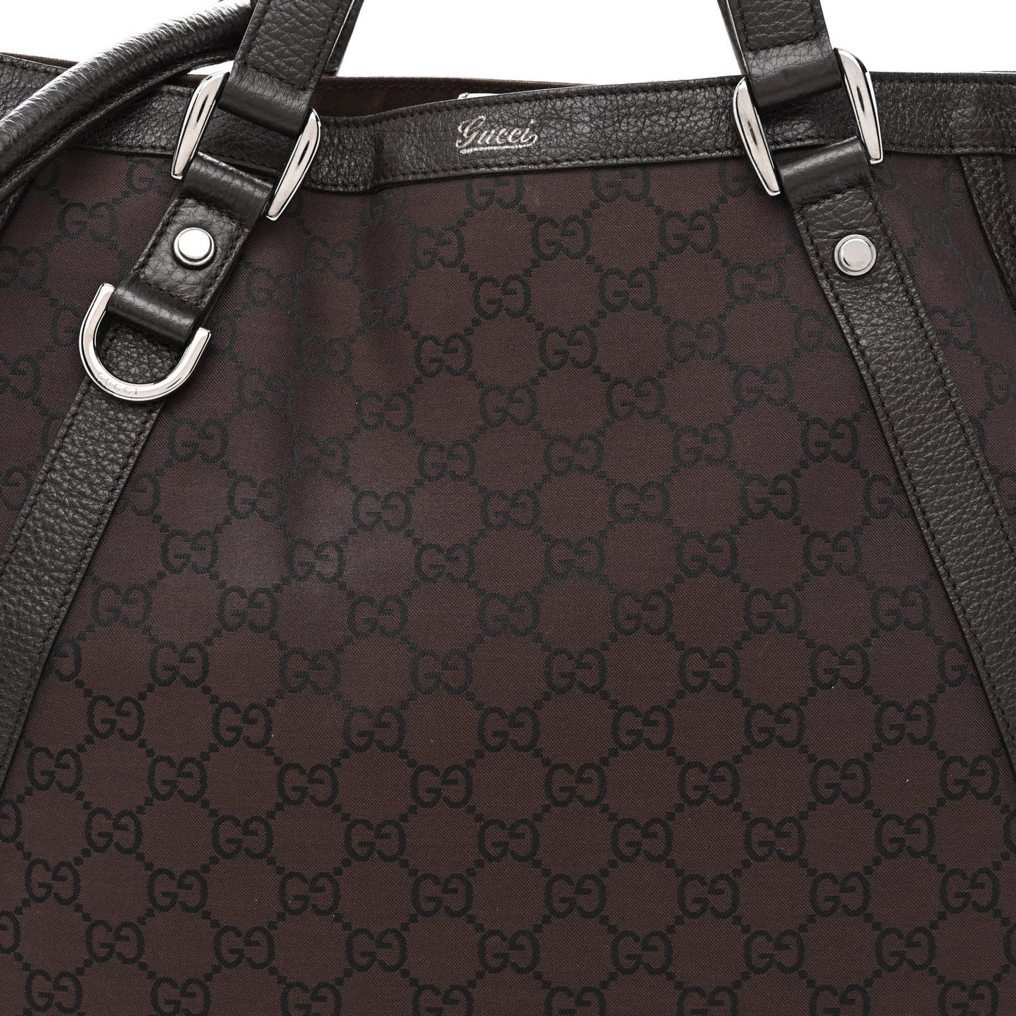 Monogram Medium Abbey Convertible Tote Dark Brown