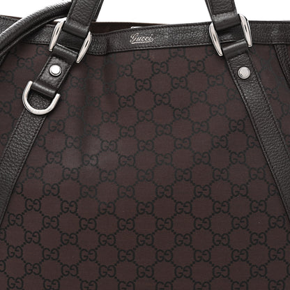 Gucci Monogram Medium Abbey Convertible Tote Dark Brown 8 of 14