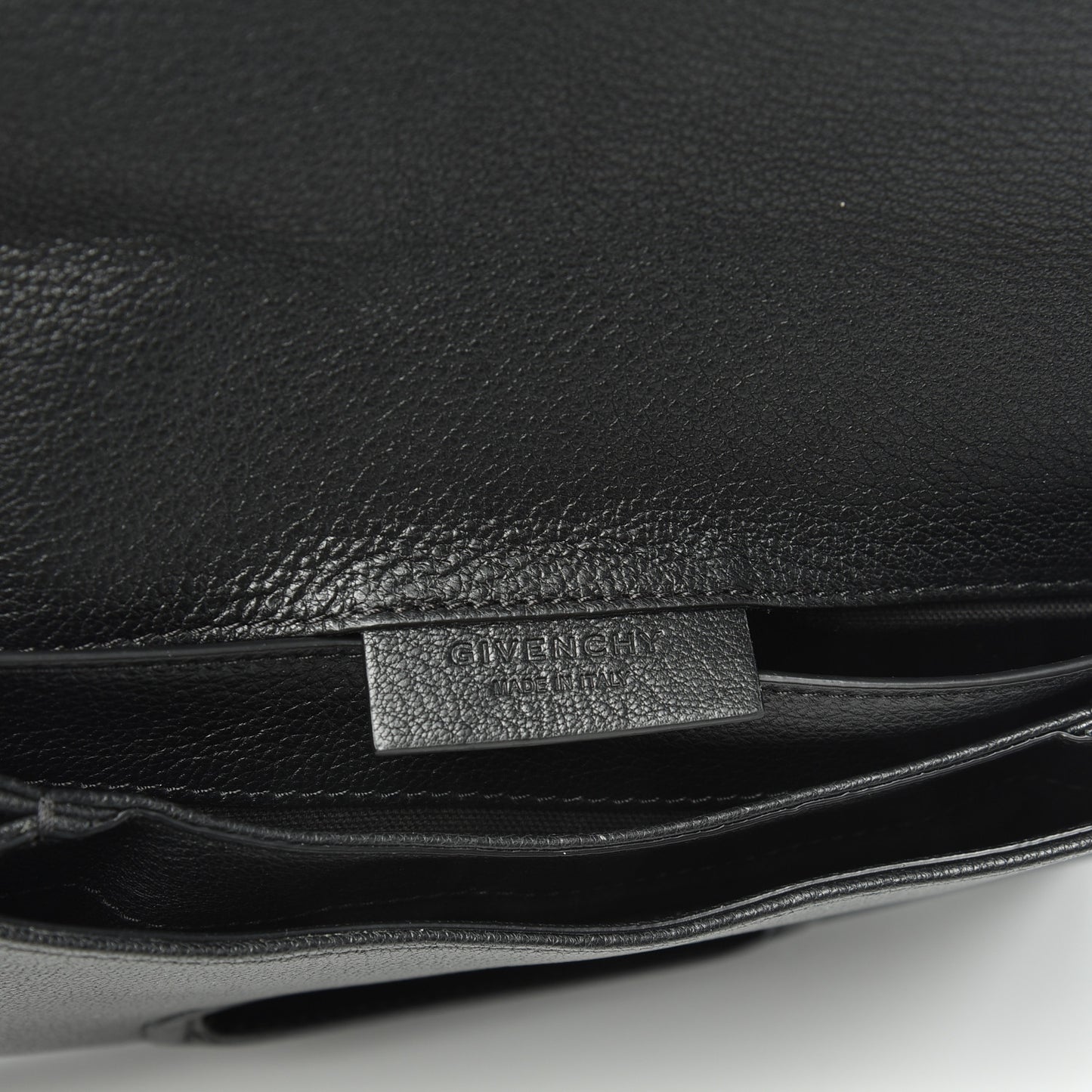 Sugar Goatskin Medium Antigona Envelope Clutch Black