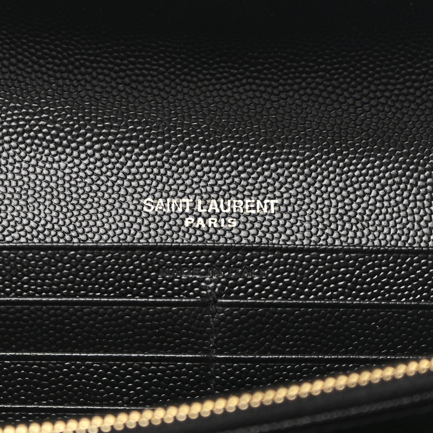 Grain De Poudre Matelasse Chevron Monogram Flap Wallet Black