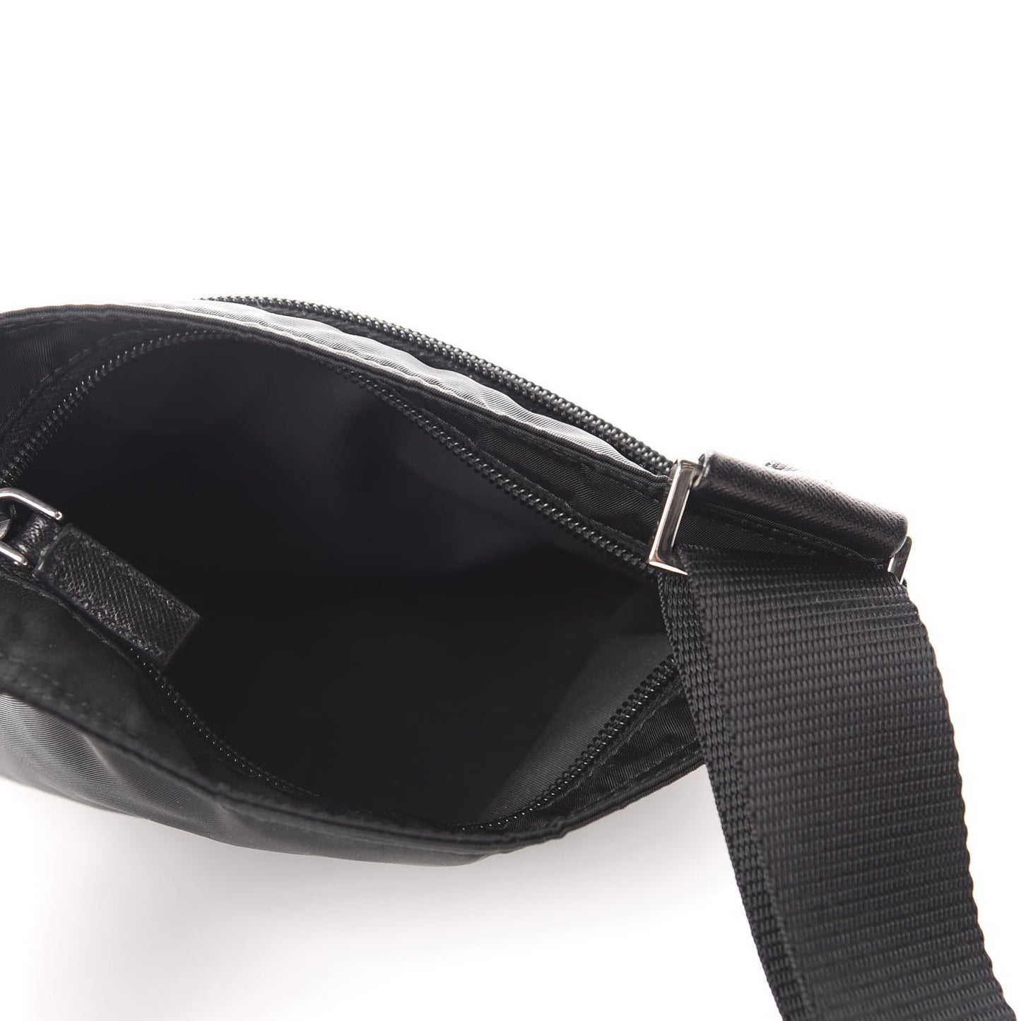 Nylon Vela Small Flat Messenger Bag Black