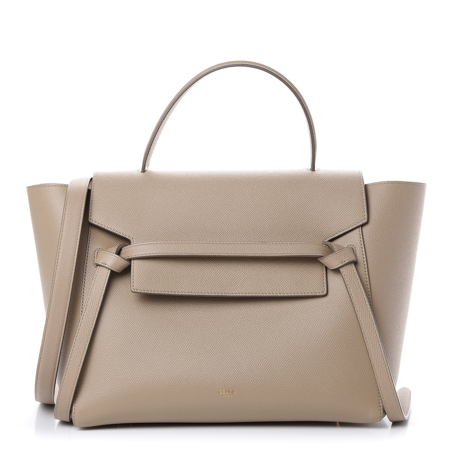 Grained Calfskin Mini Belt Bag Light Taupe