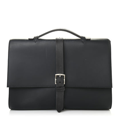 Hermes Sombrero Hunter Cowhide Etriviere II Meeting 38 Briefcase Black 1 of 20