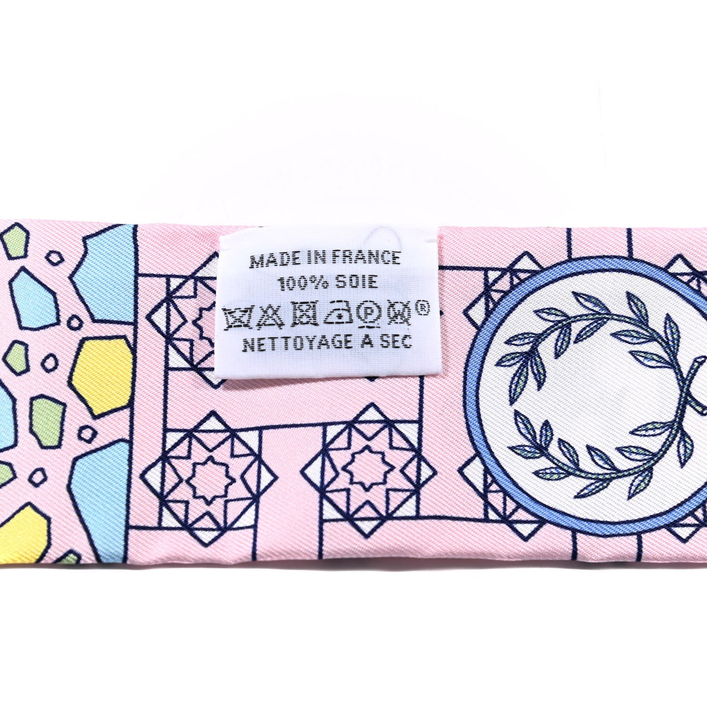Silk La Danse Des Amazones Twilly Rose Pale Bleu Jaune