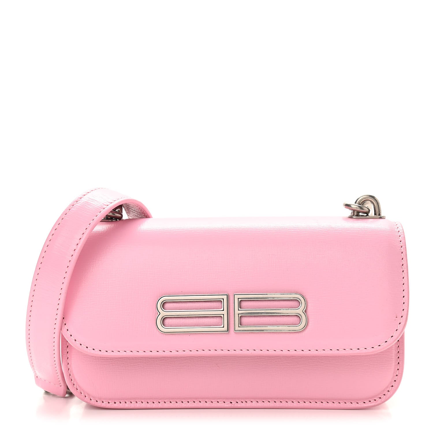 Balenciaga Calfskin Stripe Embossed Gossip Chain Bag XS Candy Pink 1 of 9