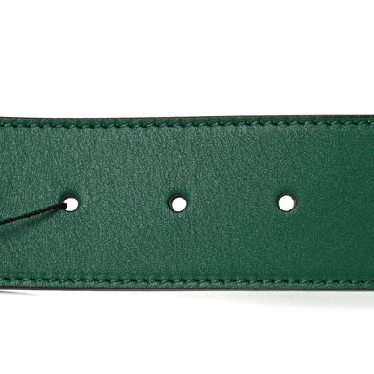 Gucci Calfskin Ceramic Glass Double G 40mm Belt 85 34 Emerald Multicolor 3 of 5