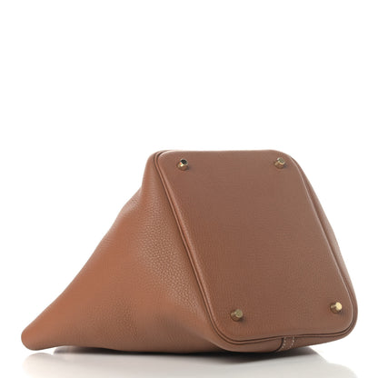 Hermes Taurillon Clemence Picotin Lock 22 MM Gold 3 of 4