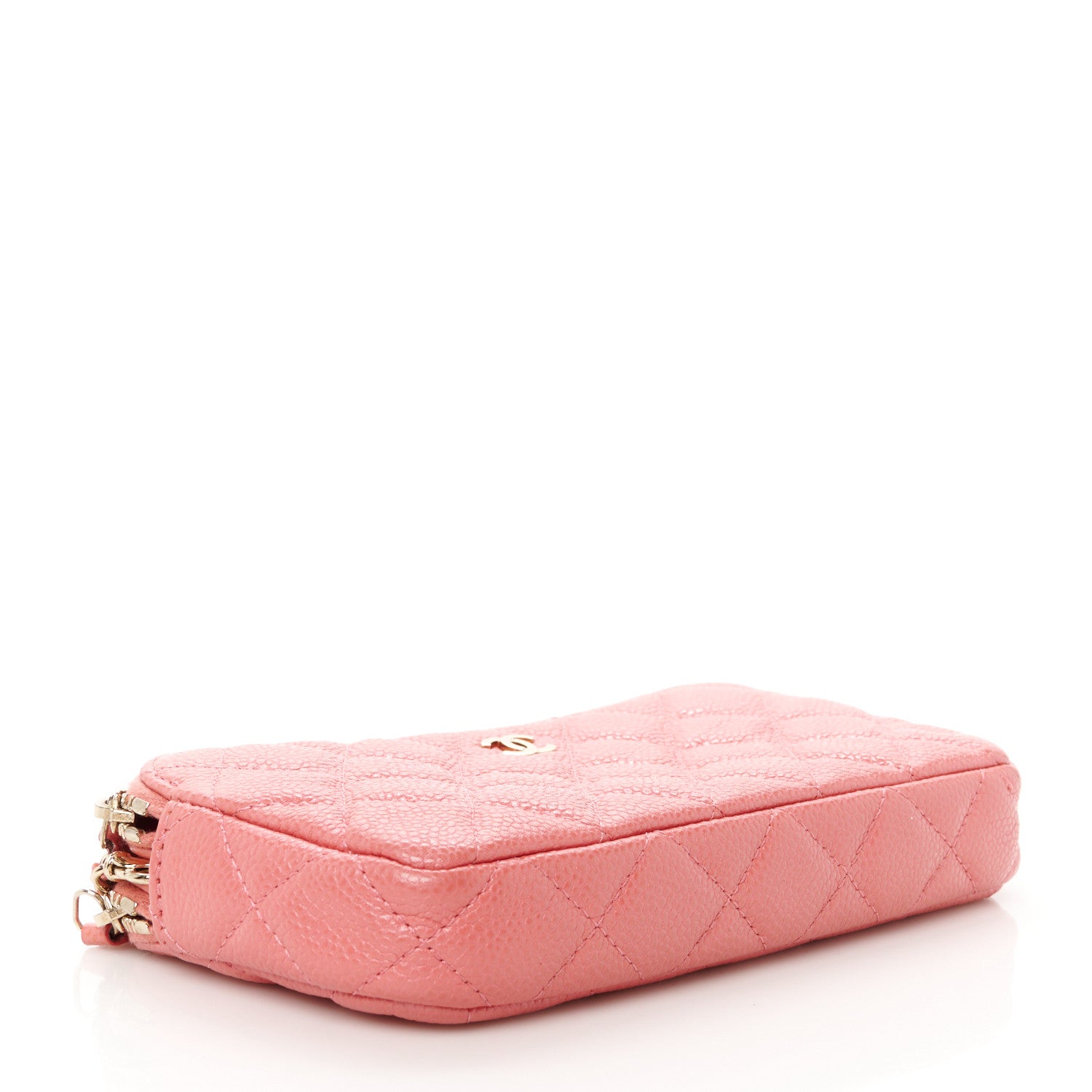 Chanel Iridescent Caviar Quilted Small Clutch With Chain Pink 4 of 13