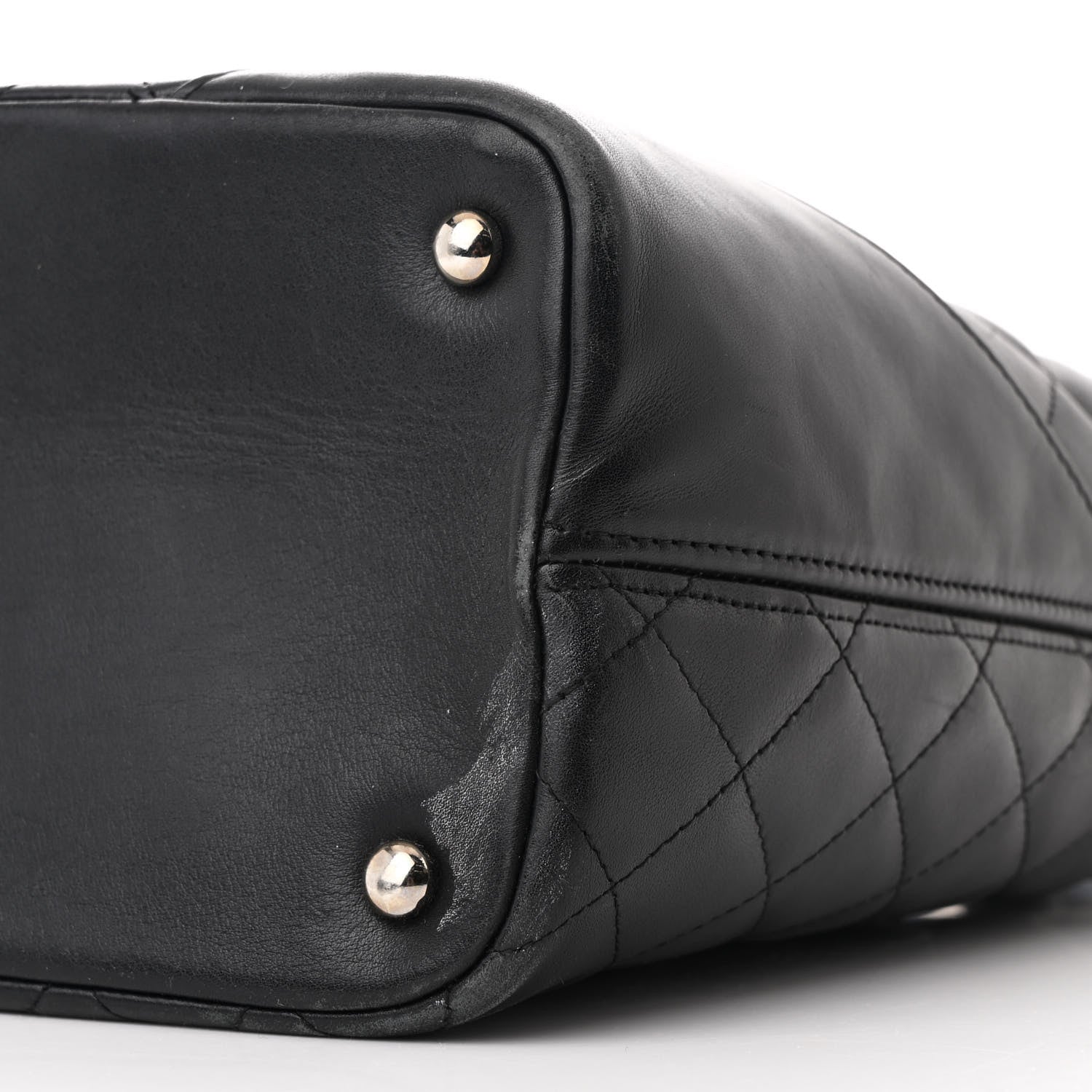 Chanel Calfskin Quilted Medium Cambon Tote Black White 10 of 11