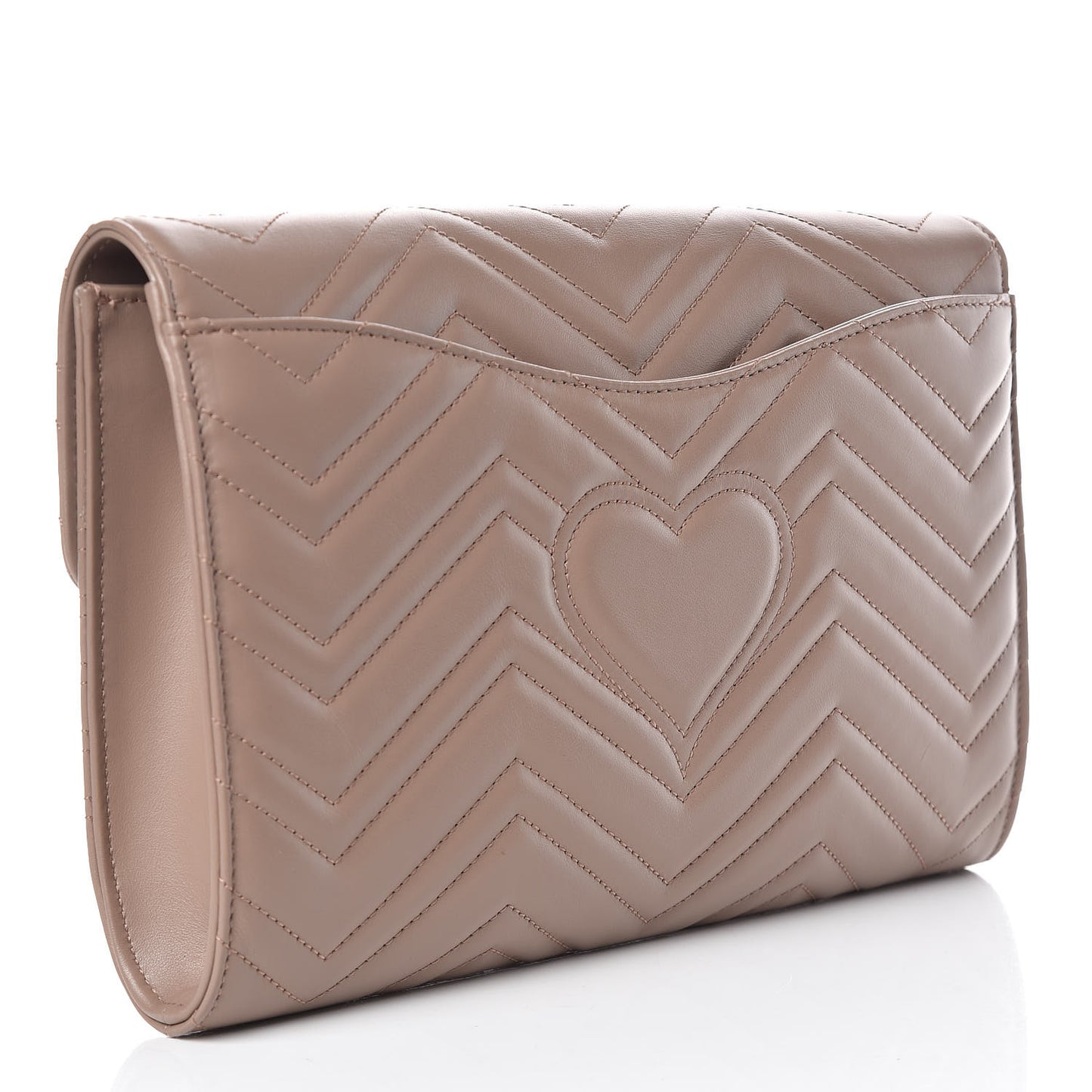 Calfskin Matelasse GG Marmont Clutch Porcelain Rose