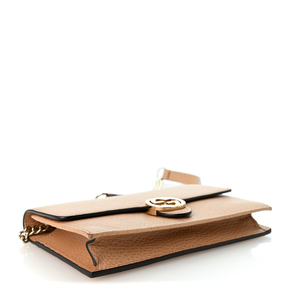 Gucci Dollar Calfskin Interlocking G Chain Wallet Camelia 4 of 9