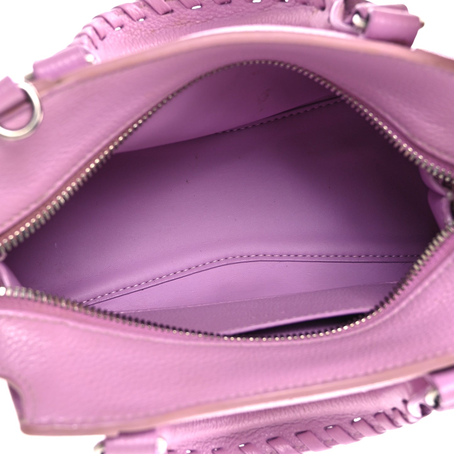 Grained Calfskin Neo Classic Silver Hardware Mini City Lilac