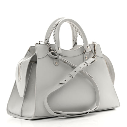 Balenciaga Grained Calfskin Silver Hardware Neo Classic City Light Grey 3 of 16