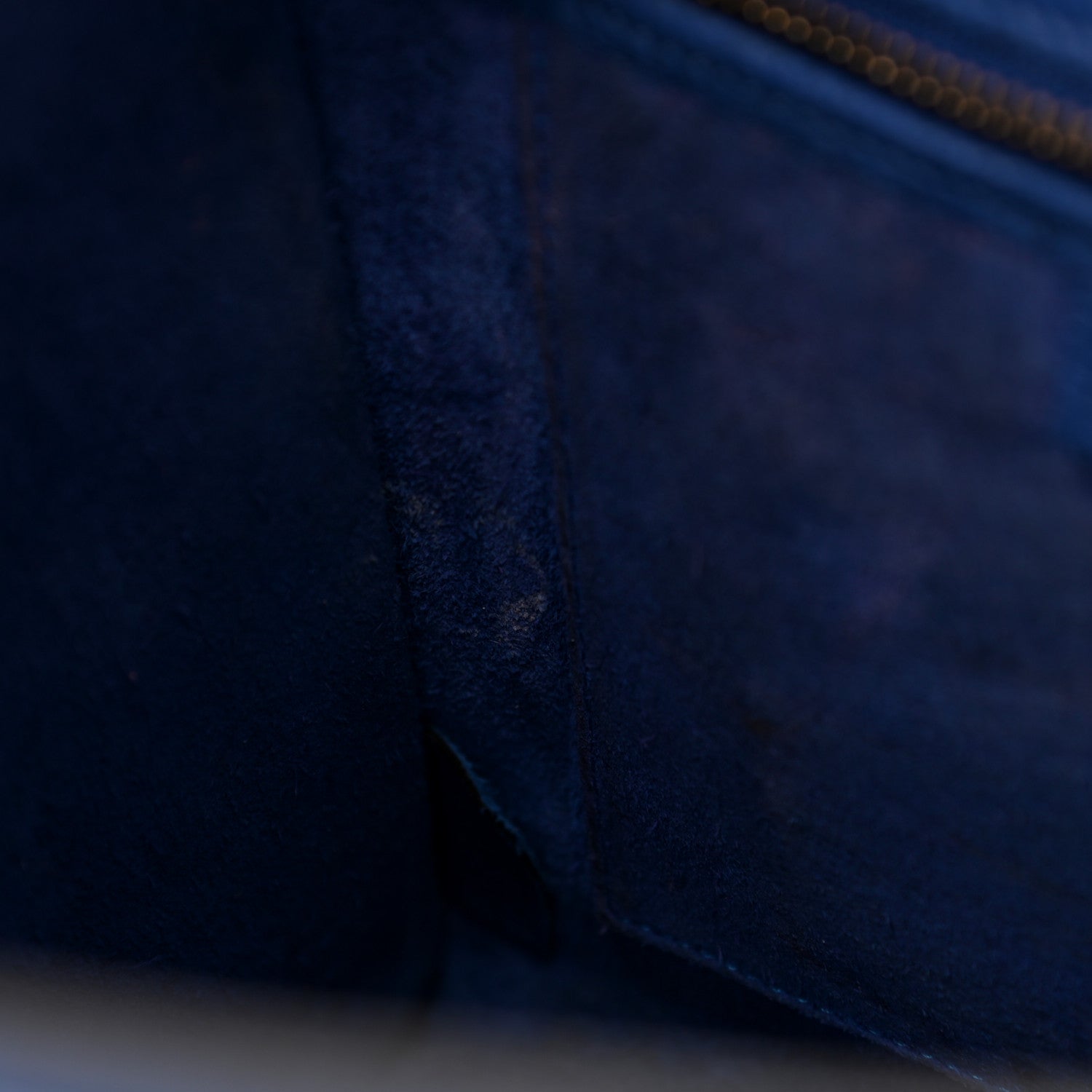 Celine Drummed Calfskin Nano Luggage Indigo 11 of 15