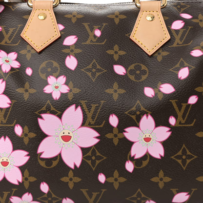 Louis Vuitton LV X TM Monogram Cherry Blossom Speedy Bandouliere 25 Sakura Brown 7 of 16