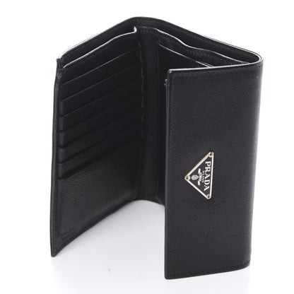 Prada Saffiano Metal Tri-Fold Wallet Black 11 of 12