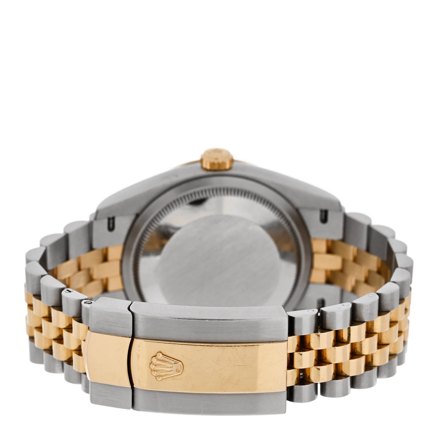 Rolex Stainless Steel 18K Yellow Gold Diamond 36mm Oyster Perpetual Datejust Watch Olive Green Roman 126233 3 of 5