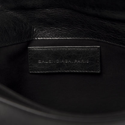 Balenciaga Agneau Giant Brogues Hardware Envelope Clutch Black 9 of 11