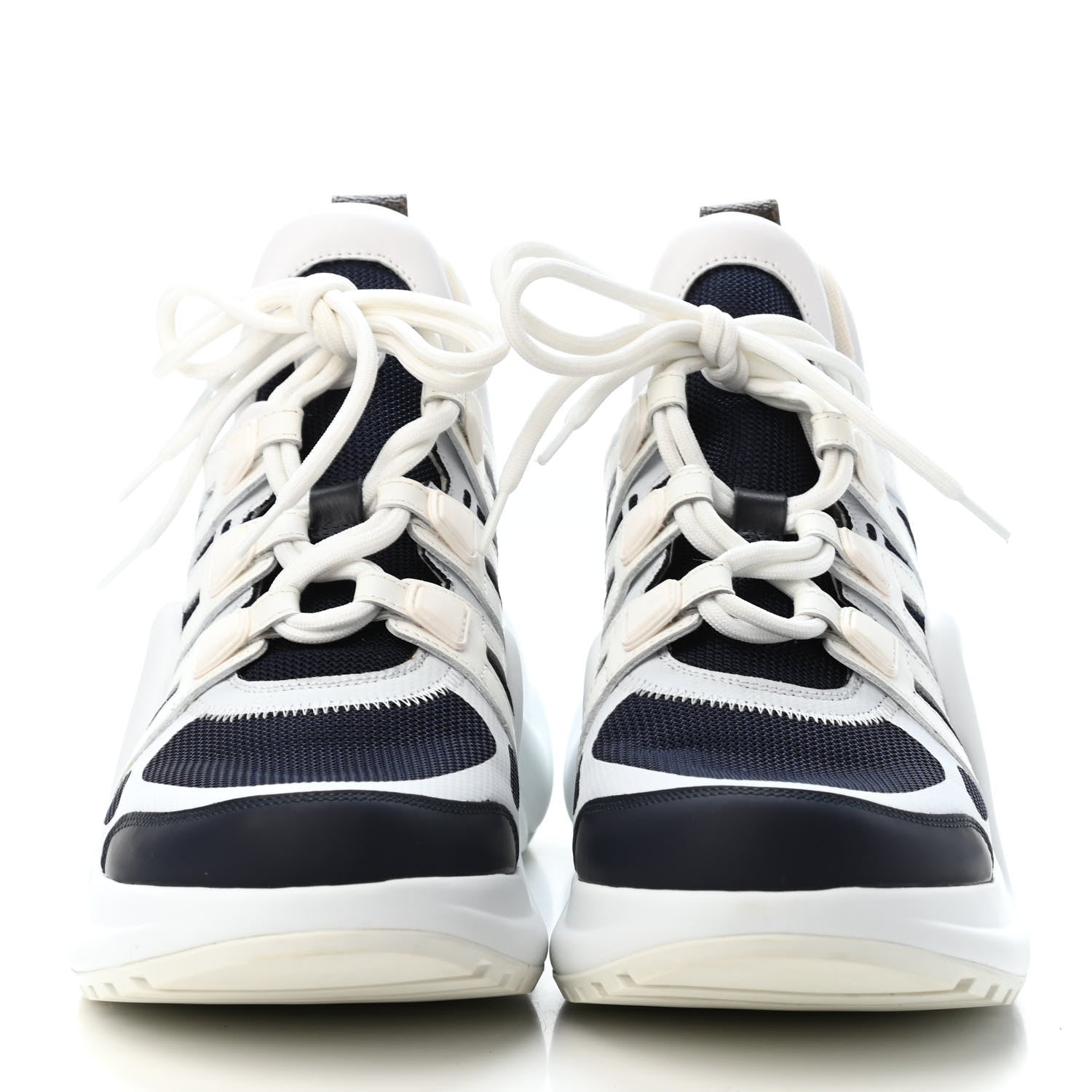 Louis Vuitton Calfskin Technical Nylon LV Archlight Sneakers 41 Marine 2 of 4