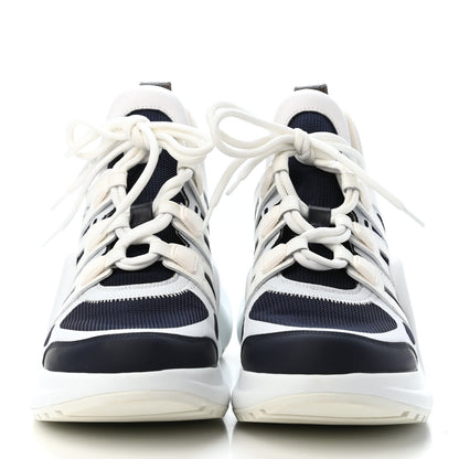 Louis Vuitton Calfskin Technical Nylon LV Archlight Sneakers 41 Marine 2 of 4