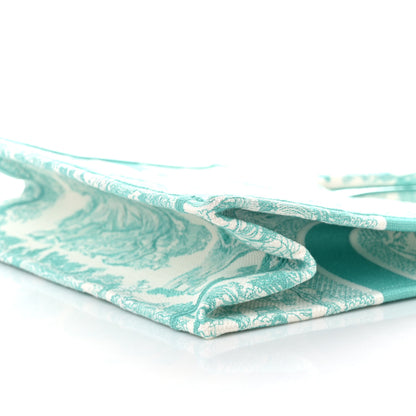 Christian Dior Canvas Embroidered Medium Dioriviera Toile De Jouy Book Tote Aquamarina 9 of 9