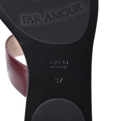 Gucci Calfskin GG Marmont Thong Sandals 37 Vintage Bordeaux 7 of 9