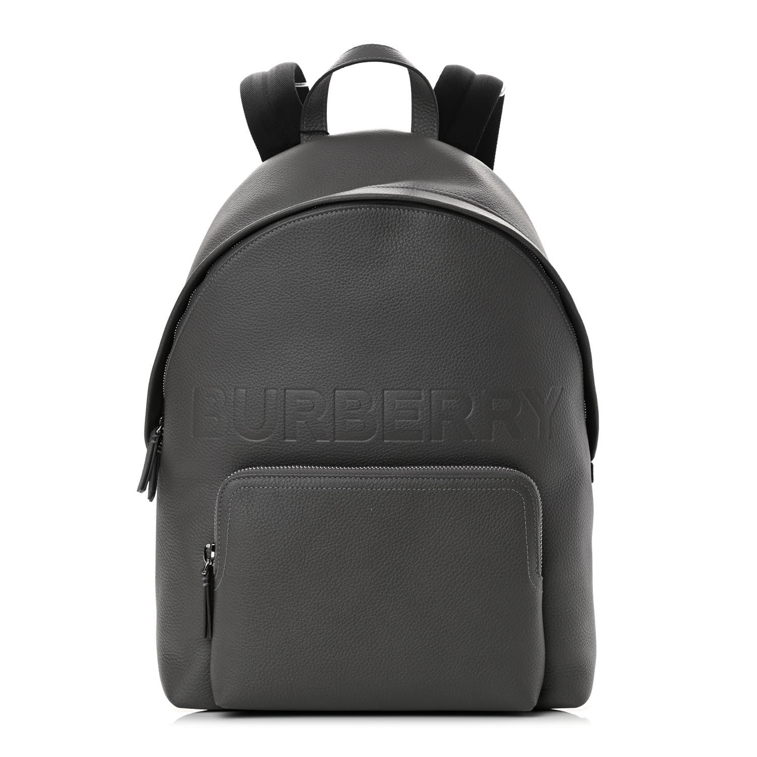 Burberry Calfskin Logo Embossed Backpack Black 1 of 15