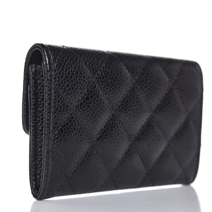 Chanel Caviar Quilted Flap Card Holder Black 3 of 9