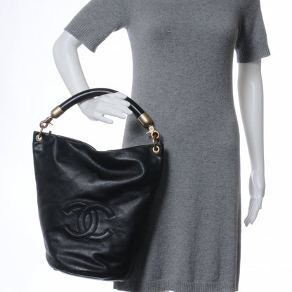 Chanel Calfskin CC Bucket Bag Black 2 of 7
