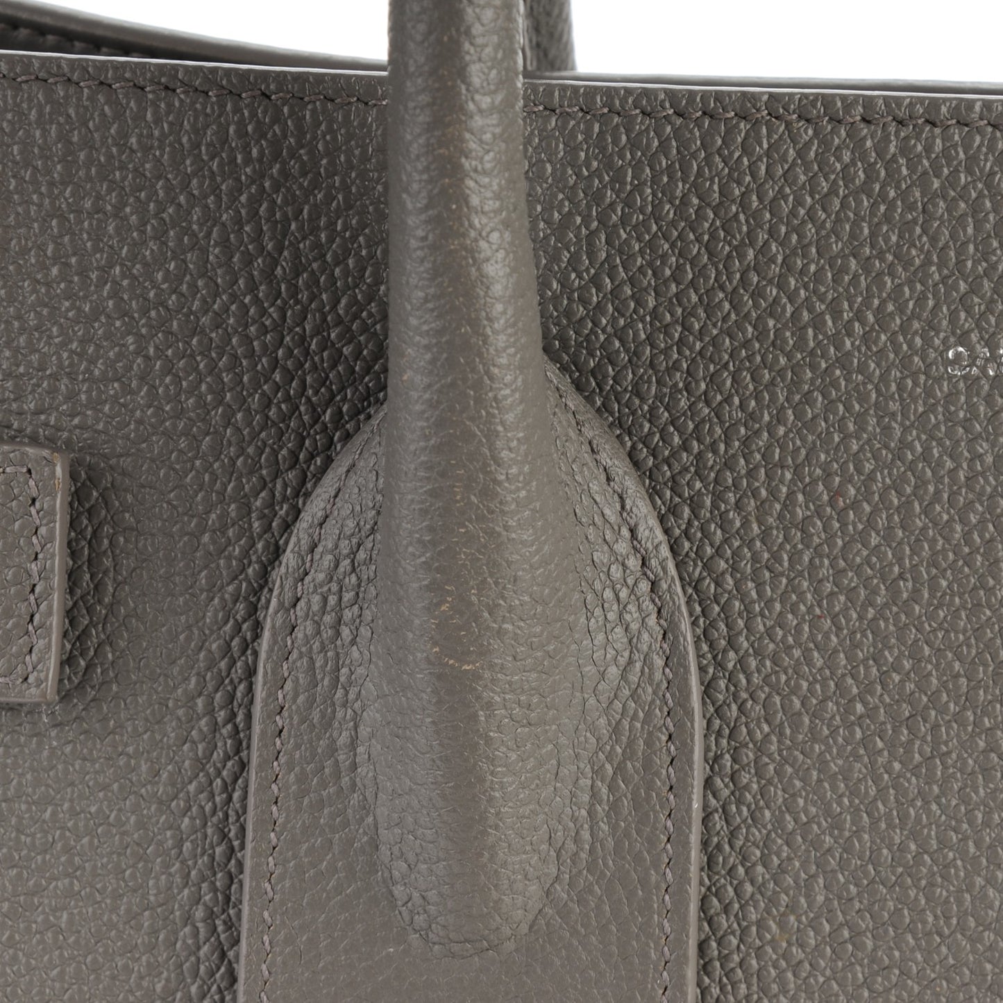 Grained Calfskin Small Sac De Jour Fog